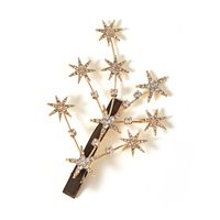 Rhinestone Five-pointed Star Branch Hairpin main image 6