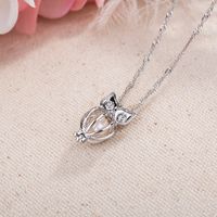 Hollow Owl Natural Freshwater Oyster Pearl  Animal Necklace main image 3