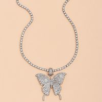 Fashion Full Diamond Butterfly Necklace main image 3