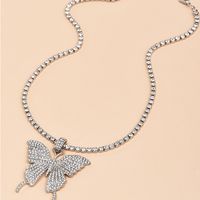 Fashion Full Diamond Butterfly Necklace main image 5