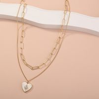 New  Natural Shell Heart Multi-layer Necklace main image 3