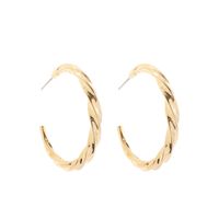 Retro C Shape Plating Alloy No Inlaid Earrings sku image 2