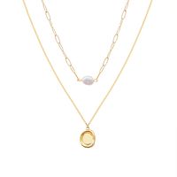 Bump Pendant Double Layered Freshwater Pearl Necklace main image 6