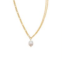 Double Chain Freshwater Pearl Necklace main image 6