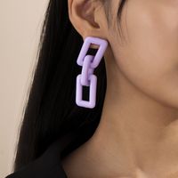 New Exaggerated Geometric Square Acrylic Earrings main image 1
