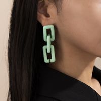 New Exaggerated Geometric Square Acrylic Earrings main image 4