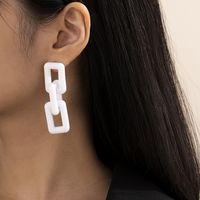 New Exaggerated Geometric Square Acrylic Earrings main image 5