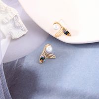 Fishtail S925 Silver Exquisite Pearl Earrings main image 3