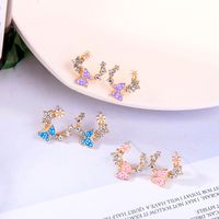 Butterfly Exquisite C-shaped Earring S925 Silver main image 2