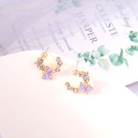 Butterfly Exquisite C-shaped Earring S925 Silver main image 4