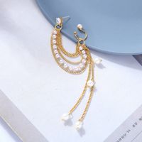 Fashion Tassel Pearl Earrings main image 4