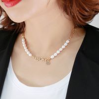 Lucky  Letter  Star Fashion  Pearl Necklace main image 1