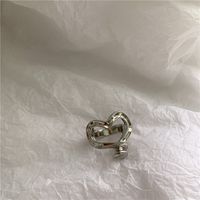 Retro Irregular Heart-shaped Silver Ring sku image 1