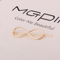 Exquisite Metal Round Triangle And Moon Hair Clip 6-piece Set sku image 1