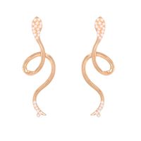 Simples Aretes De Moda Exagerados En Forma De Serpiente sku image 1