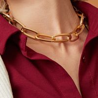 Thick Chain Exaggerated Fashion Trendy Necklace sku image 3