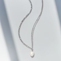 Double Chain Freshwater Pearl Necklace sku image 4