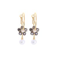 Flower S925 Silver Pearl Earrings sku image 1