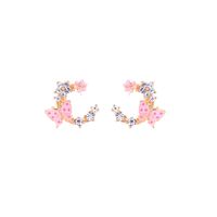 Butterfly Exquisite C-shaped Earring S925 Silver sku image 1