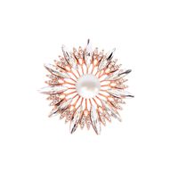 Retro Sun Flower Pearl Brooch sku image 1