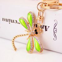 Dripping Craft Small Gift Green Dragonfly Keychain main image 1
