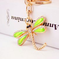 Dripping Craft Small Gift Green Dragonfly Keychain main image 3