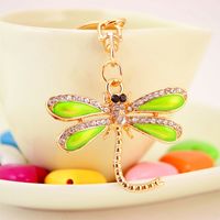 Dripping Craft Small Gift Green Dragonfly Keychain main image 6