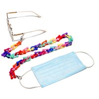 Resin Transparent Colorful Glasses Chain main image 4