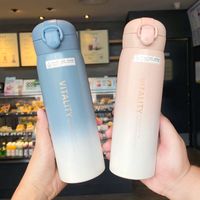 Simple Large-capacity Fashion Gradient Color Water Bottle main image 5