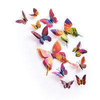 Creative Butterfly Wall Stickers 12-piece Set sku image 5