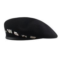 الأزياء الصوف إلكتروني حجر الراين قبعة سوداء sku image 1