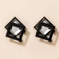 Mode Diamant Personnalité Géométrique Nouvelles Boucles D'oreilles À La Mode main image 1