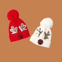 Children's Christmas Deer Knit Hat main image 3