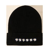 Fashion Embroidery Chrysanthemum Knitted Hat main image 6