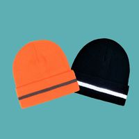 Orange Fashion Striped Knitted Hat main image 4