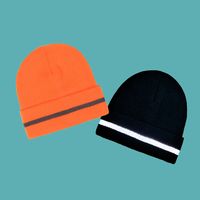 Orange Fashion Striped Knitted Hat main image 5