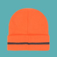 Orange Fashion Striped Knitted Hat sku image 1
