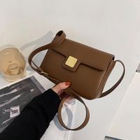 New Trendy Wild One-shoulder  Simple Texture  Square Bag main image 2