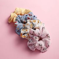 Pleated Fabric Bohemian Fold Hair Scrunchies sku image 2