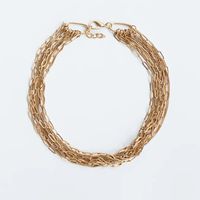 Exaggerated Multi-layer Metal Chain Necklace sku image 1