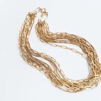 Exaggerated Multi-layer Metal Chain Necklace main image 5