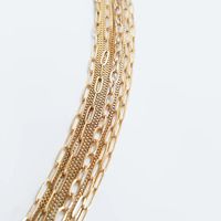Exaggerated Multi-layer Metal Chain Necklace main image 6