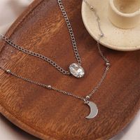 Bohemian Multi-layer Crystal Moon Necklace main image 4