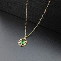 Fashion Retro Baroque Gold-plated Emerald Necklace main image 3