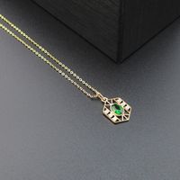 Fashion Retro Baroque Gold-plated Emerald Necklace main image 5