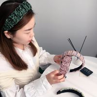 Korean  Color Matching New Wool  Handmade Headband main image 3