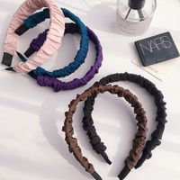 New Korean Chic Style Solid Color Fabric Folds Simple  Headband main image 3