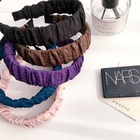 New Korean Chic Style Solid Color Fabric Folds Simple  Headband main image 4