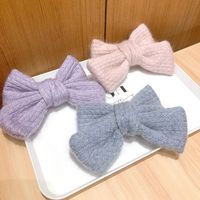 Woolen Knitted Big Bow Hairpin main image 1