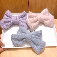 Woolen Knitted Big Bow Hairpin main image 4